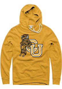 Charlie Hustle Colorado Buffaloes Mens Gold Leaning Buffalo Fashion Hood