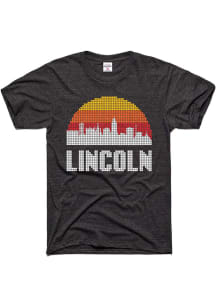 Charlie Hustle Lincoln Black Vintage Skyline Short Sleeve Fashion T Shirt