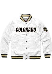 Charlie Hustle Colorado Buffaloes Mens White Varsity Light Weight Jacket