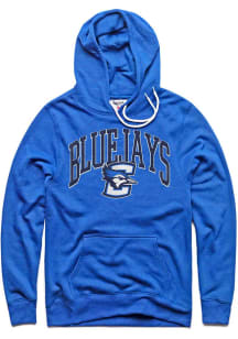 Charlie Hustle Creighton Bluejays Mens Blue Vintage Long Sleeve Hoodie