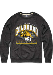 Charlie Hustle Colorado Buffaloes Mens Black Arch Diamond Long Sleeve Crew Sweatshirt