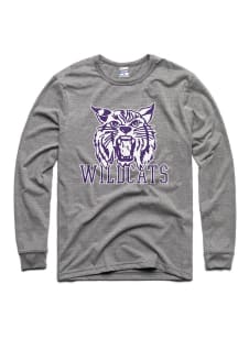 Charlie Hustle K-State Wildcats Grey Arch Long Sleeve T Shirt