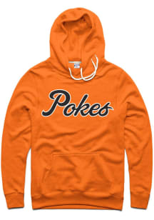 Charlie Hustle Oklahoma State Cowboys Mens Orange Script Long Sleeve Hoodie