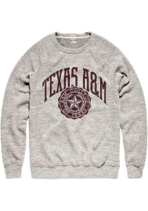 Charlie Hustle Texas A&M Aggies Mens Grey Seal Long Sleeve Crew Sweatshirt