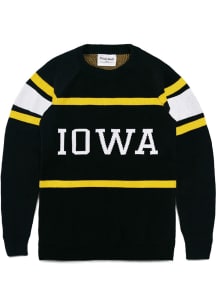 Charlie Hustle Iowa Hawkeyes Mens Black Collegiate Long Sleeve Sweater