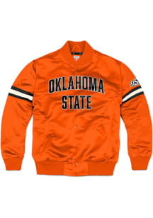 Mens Oklahoma State Cowboys Charlie Hustle Mens Bomber Heavyweight Jacket - Orange