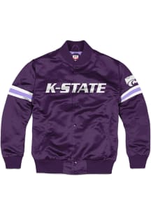 Mens K-State Wildcats Charlie Hustle Mens Bomber Heavyweight Jacket - Purple