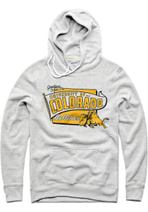 Charlie Hustle Colorado Buffaloes Mens Ash Greeting Card Long Sleeve Hoodie