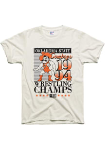 Charlie Hustle Oklahoma State Cowboys White 1994 Wrestling Champs Short Sleeve Fashion T Shirt