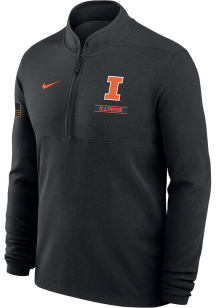 Nike Illinois Fighting Illini Mens Black Military Appreciation Long Sleeve Qtr Zip Pullover