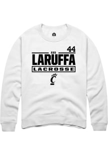 Ava LaRuffa Cincinnati Bearcats Mens White NIL Stacked Box Player Crew