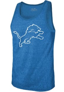 Detroit Lions Mens Blue Tonal Primary Short Sleeve Tank Top