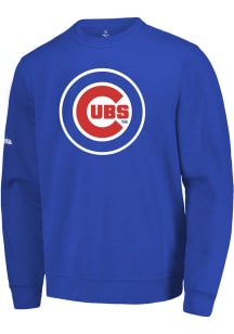 Chicago Cubs Mens Blue Primary Logo Long Sleeve Crew Sweatshirt