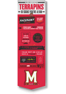 Maryland Terrapins Wall Art Sign - Red