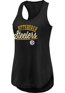 Pittsburgh Steelers Womens Black Arch Tank Top