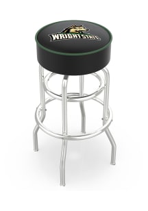 Wright State Raiders Double-Ring Swivel Pub Stool - Black