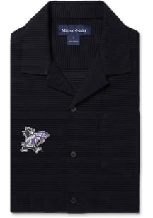 Mizzen+Main K-State Wildcats Mens Black Copa Short Sleeve Dress Shirt