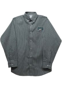 Vive La Fete Ohio Bobcats Youth Green Gingham Long Sleeve Polo