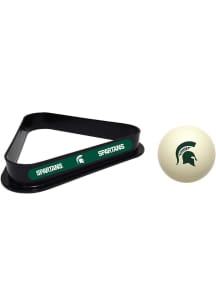 Michigan State Spartans Team Logo Cue Ball Combo Billiard Ball Rack