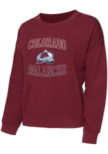 Concepts Sport Colorado Avalanche Womens Maroon Kennedy Fleece Crew Sweatshirt