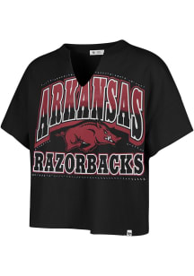 47 Arkansas Razorbacks Womens Black Win Big Short Sleeve T-Shirt