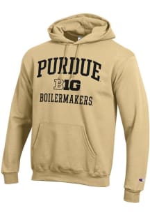 Champion Purdue Boilermakers Mens Gold Big Ten Powerblend Long Sleeve Hoodie