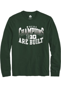 Rally Big Ten Green Champs Arch Long Sleeve T Shirt