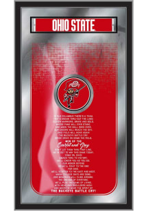 Ohio State Buckeyes Fight Song Hanging Back Bar Mirror