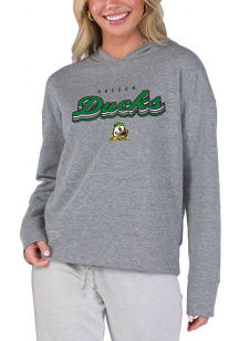 Concepts Sport Oregon Ducks Womens Charcoal Mainstream Hooded Sweatshirt