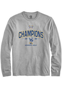 Summit Sportswear Kent State Golden Flashes Grey MAC 2026 Women's Golf Champions Long Sleeve T Shi..