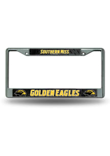 Southern Mississippi Golden Eagles Decal Chrome License Plate Frame - Silver