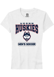 Summit Sportswear UConn Huskies Womens White Men's Soccer Short Sleeve T-Shirt