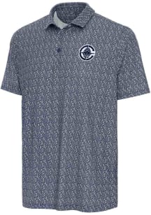 Antigua Los Angeles Clippers Mens Navy Blue Botanic Short Sleeve Polo