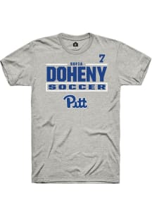 Sofia Doheny Pitt Panthers Ash NIL Stacked Box Short Sleeve Player T Shirt