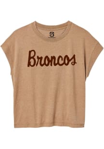 Summit Sportswear Western Michigan Broncos Womens White Relaxed Short Sleeve T-Shirt