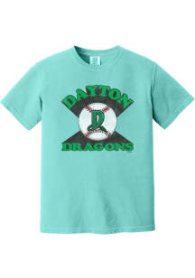 Summit Sportswear Dayton Dragons Womens Green Soft Arch Short Sleeve T-Shirt