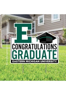 Eastern Michigan Eagles Grad Yard Sign - White