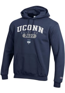 Champion UConn Huskies Mens Navy Blue Class of 2027 Powerblend Long Sleeve Hoodie