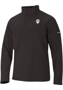 Columbia Indiana Hoosiers Mens Black Alto Pass Half Snap Long Sleeve Qtr Zip Pullover