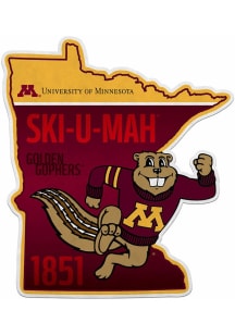 Minnesota Golden Gophers State Shape Pennant - Maroon