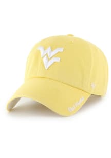 47 West Virginia Mountaineers Yellow Luminance Cheer Clean Up Womens Adjustable Hat