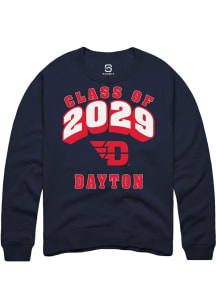 Summit Sportswear Dayton Flyers Mens Navy Blue Class of 2029 Long Sleeve Crew Sweatshirt