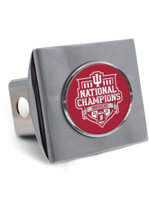 Indiana Hoosiers 2025 National Champs Chrome Metal Car Accessory Hitch Cover