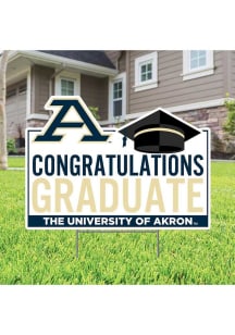 Akron Zips Congratulations Graduate Yard Sign - White
