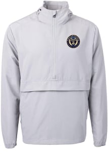 Cutter and Buck Philadelphia Union Mens Grey Charter Eco Pullover Jackets