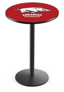 Arkansas Razorbacks Black Round Base Pub Table