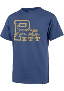 47 Pitt Panthers Youth Blue Vintage Logo Short Sleeve T-Shirt