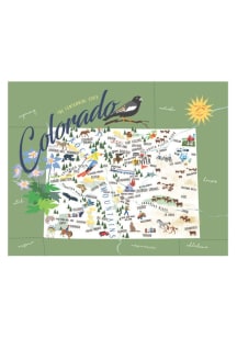Colorado State Map Postcard