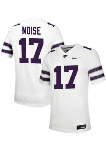 Adonis Moise  Nike K-State Wildcats White Football NIL Game Football Jersey