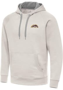 Antigua Western Michigan Broncos Mens White Victory Long Sleeve Hoodie